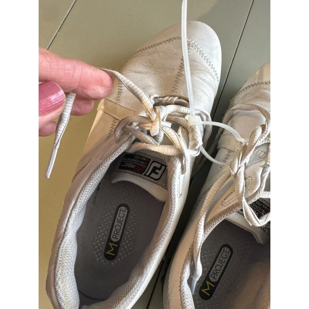 FootJoy Shoes Mens 8M M-Project Golf Sneaker White Lace Up Low Top Comfort 95608